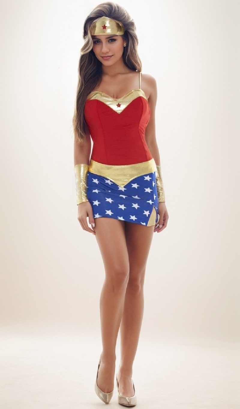 Sexy Wonder Woman Costume Women Halloween Dress